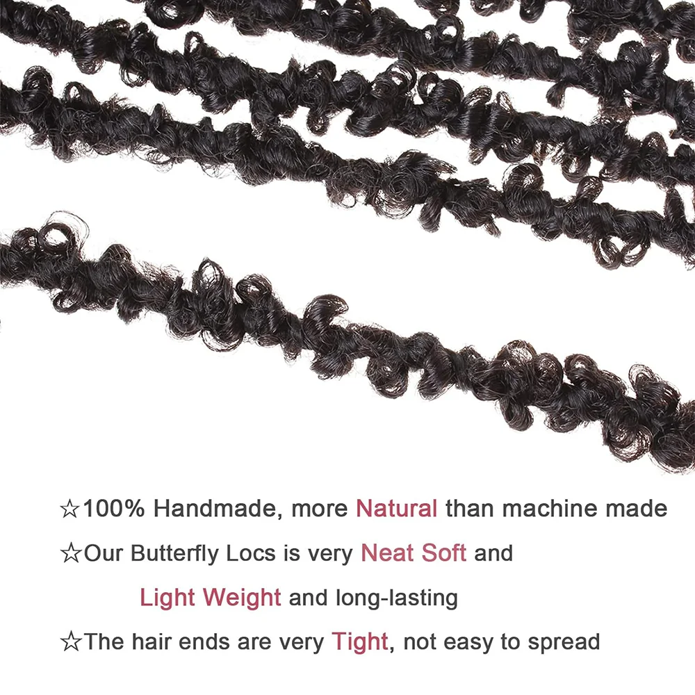 12 بوصة قبل الملتوية فراشة Locs الكروشيه الشعر القصير بوب فراشة المتعثرة الضفائر الشعر 1/6/8 حزم الشعر الاصطناعية للنساء