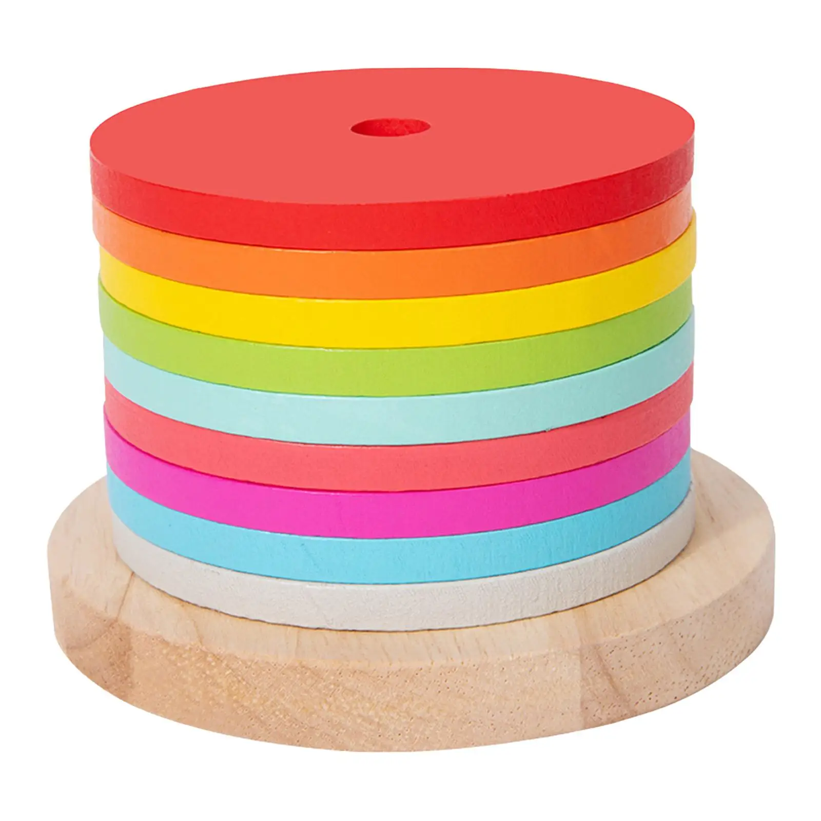 Brinquedo de empilhamento de classificação de madeira, brinquedos educativos, blocos redondos para crianças de 3 anos ou mais