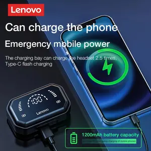 Tai nghe không dây Lenovo-Lp3 Pro với màn hình HIFI, tai nghe, tai nghe, tai nghe, nhạc, TWS, Bluetooth 5.0, pin 1200mAh 12 Batista tai nghe bán hàng chính - №12