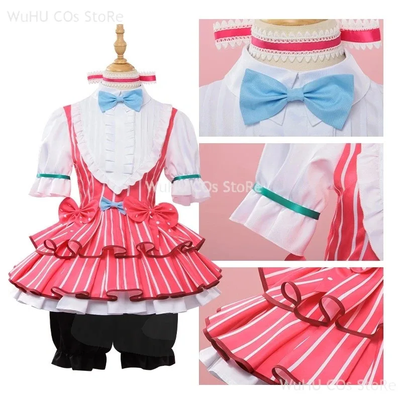 أنيمي الفتيات الفرقة كراي Togenashi Togeari نينا Iseri تأثيري حلي الحفل شعر مستعار امرأة مثير Kawaii كرنفال الوردي لوليتا تنورة الدعاوى