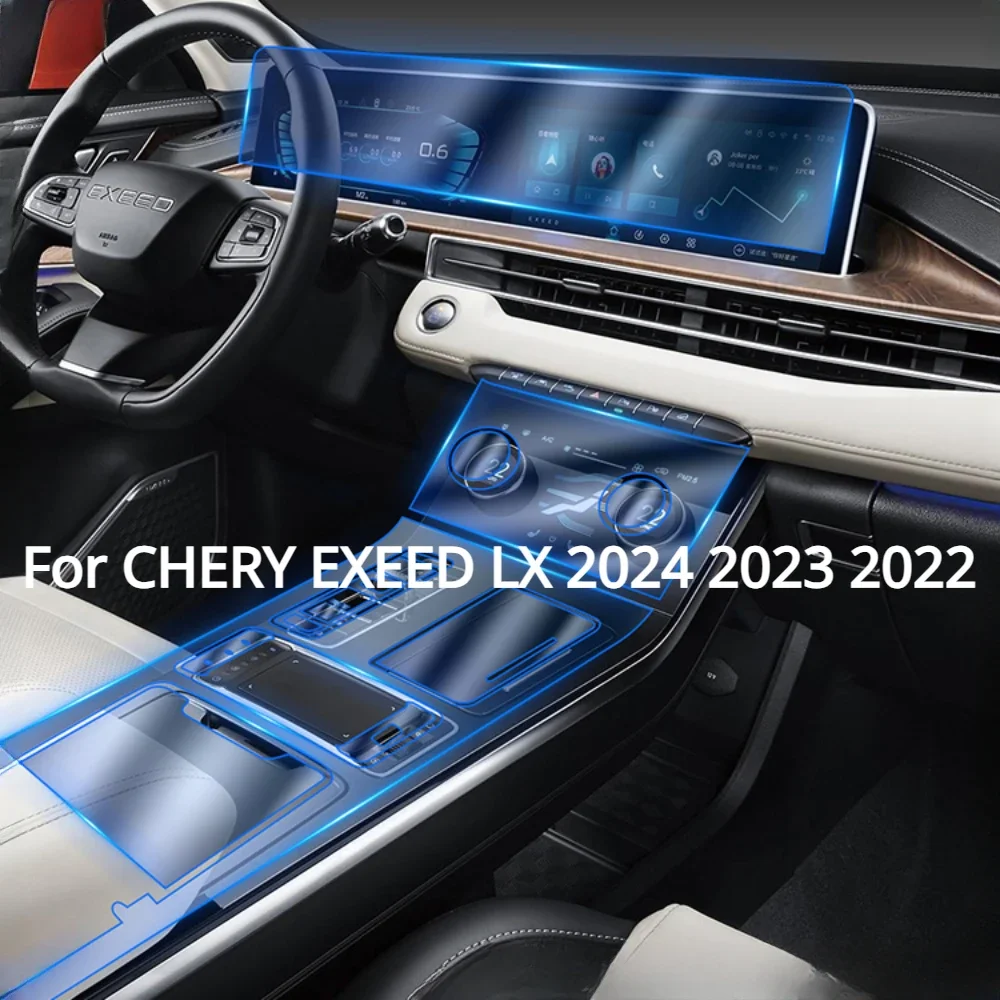 For CHERY EXEED LX 2024 2023 Accessories interior film transparent TPU PPF GPS Gear Panel Center Console Anti-scratch Sticker