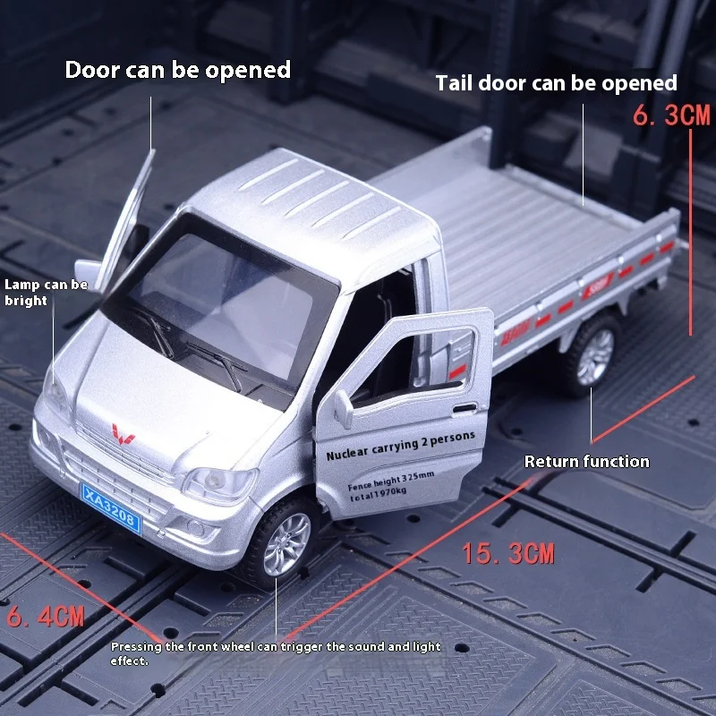 ولينغ فان دييكاست نموذج معدني للأطفال ، لعبة مصغرة ، صوت وإضاءة ، سيارة معدنية ، زخارف للأطفال ، هدية عيد ميلاد ، توي #5
