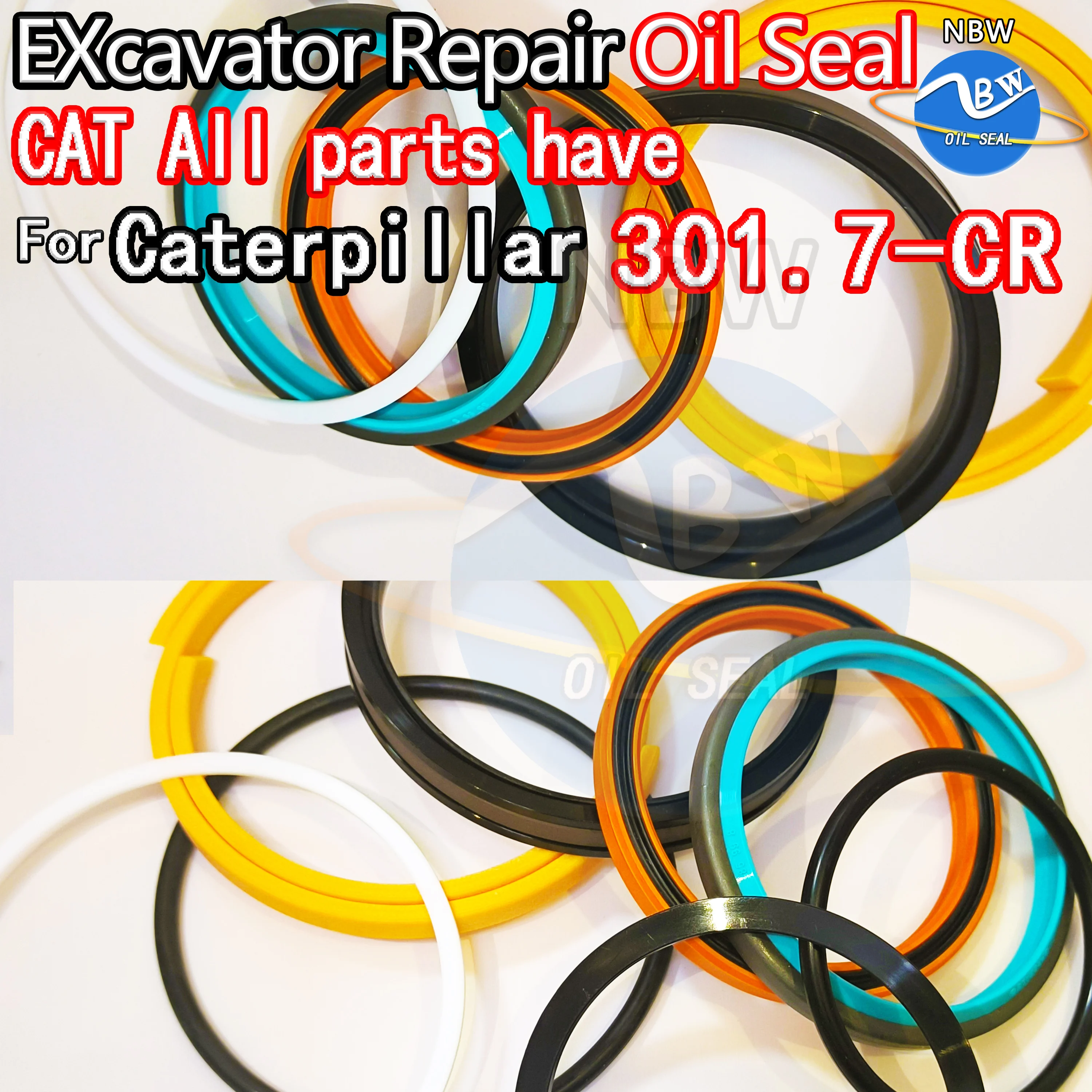 

For Caterpillar 301.7-CR Repair Kit Excavator Oil Seal CAT 301.7 CR Adjust Swing Gear Center Joint Gasket Nitrile NBR Nok Washer