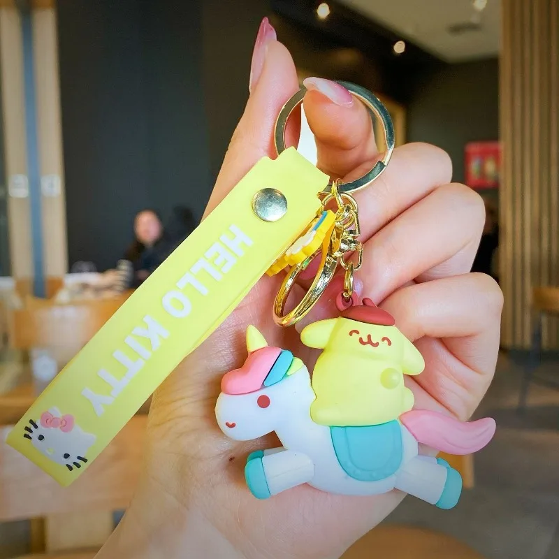 Sanrio единорог мультяшный брелок милый Hello KT кукла-кошка школьный портфель кулон брелок Мелодия автомобильный брелок аксессуары кулон