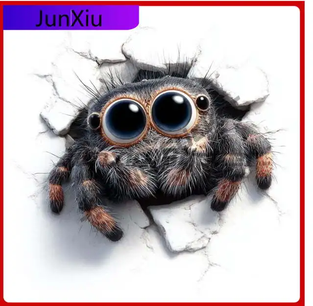 

Spider 3D Wall Cracker Unique Car Laptop Window Bumper Waterproof Vinyl Decal Accessory Retro Aesthetic Cute Retro Cool