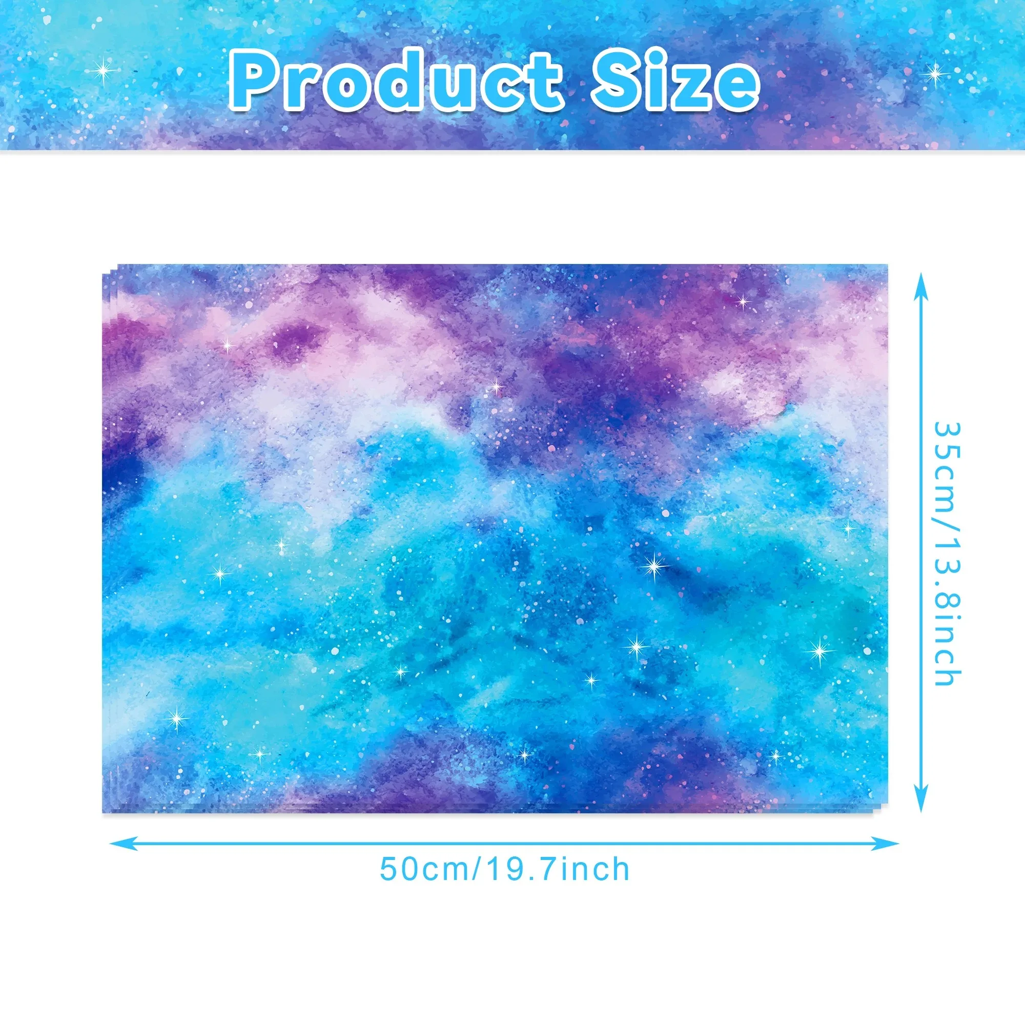 15/35 Stück Blau-Lila Farbverlauf ‌ Seidenpapier Schneeballpapier Geschenkpapier Geburtstag Hochzeit Party Deko Geschenkverpackung – Detail 1