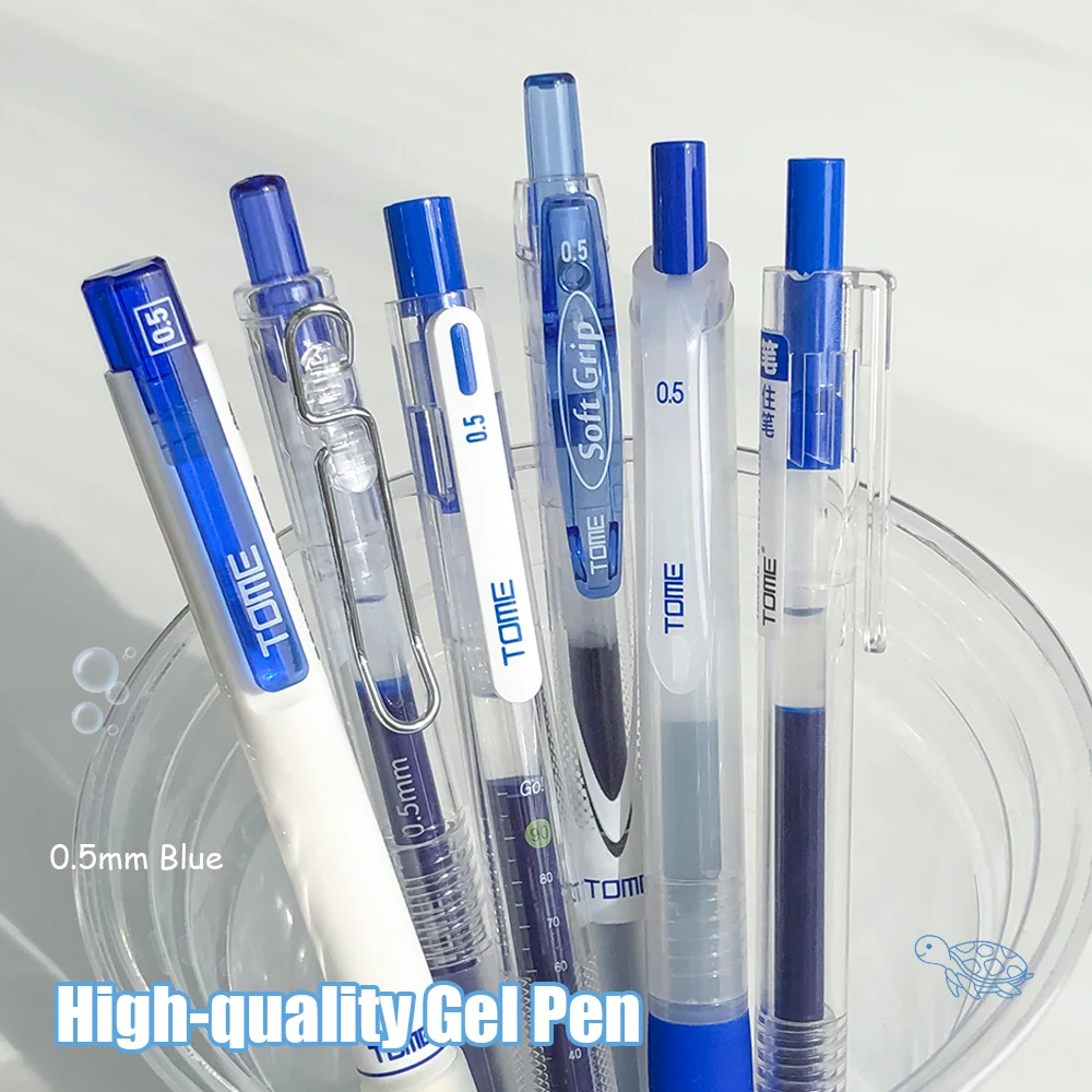 

6Pcs Creative Minimalist Gel Pen Set 0.5mm Quick-dry Marking Gel Pens 20 Refills Smooth Writing IG Style Study & Office Use