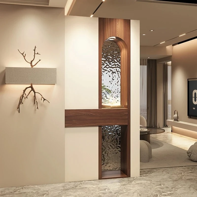 

Новая перегородка в китайском стиле, стойка из массива дерева для входной двери гостиной