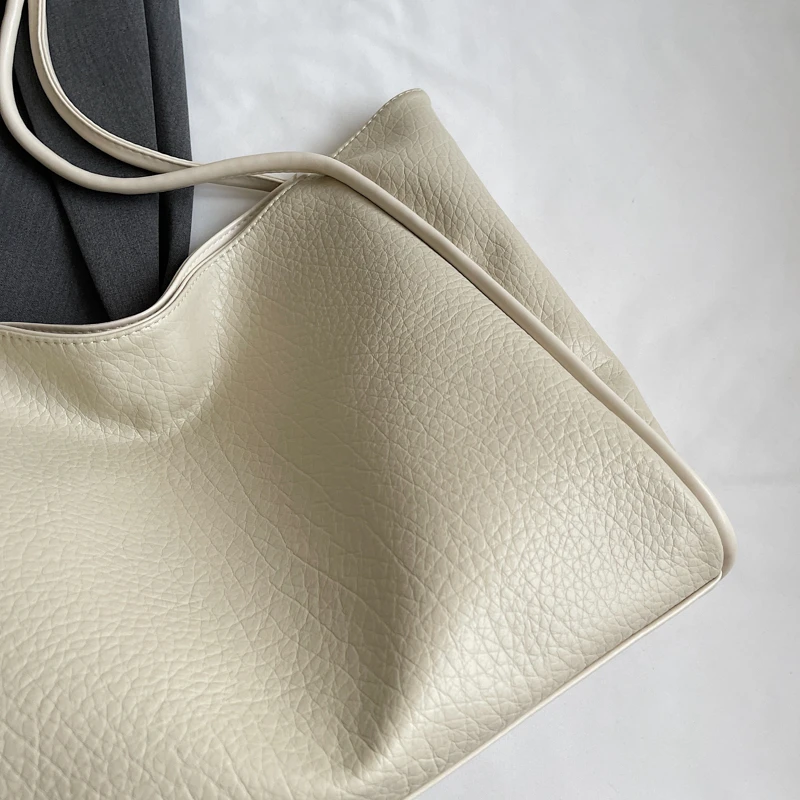 Weiche Leder frauen Tasche Hohe Kapazität Schulter Frauen Tasche Einfache Einfarbig Handtasche Geldbörse Weibliche Top-Griff Tasche Büro handtasche – Detail 15