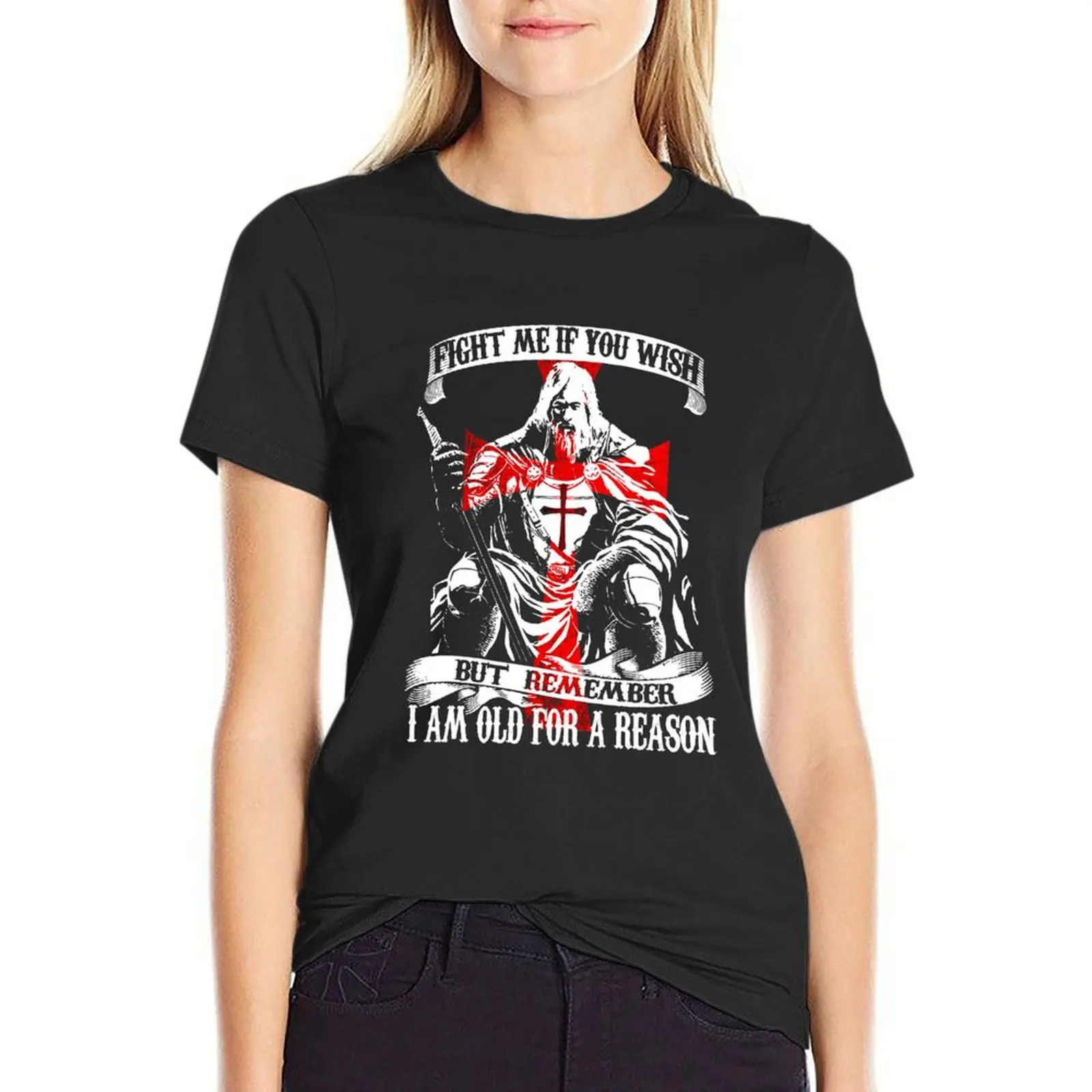 Camiseta de armadura templaria para mujer, Escudo de cruz Medieval, espada de Guerrero, Caballeros Templarios, ropa de secado rápido