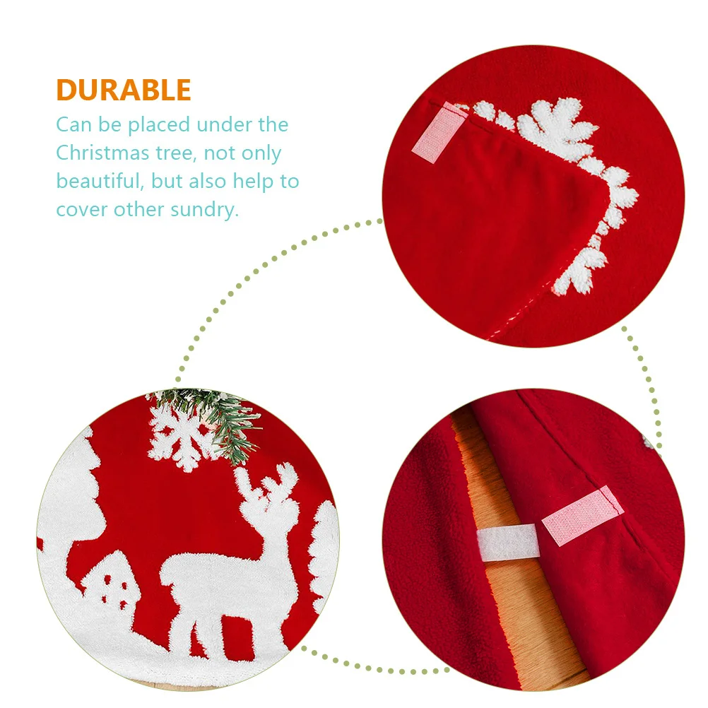 

Christmas Tree Skirt Xmas Tree Apron Floor Mat Decorative Holiday Festive Decor for Home Office Store Christmas Decorations