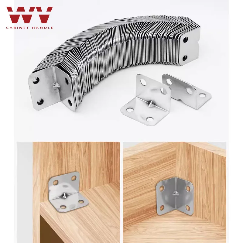 10-50 قطعة الفولاذ المقاوم للصدأ L-شكل رمز الزاوية 90 درجة مغلفة الأثاث لوحة الأجهزة الزاوية اليمنى قوس خزائن صغيرة #4