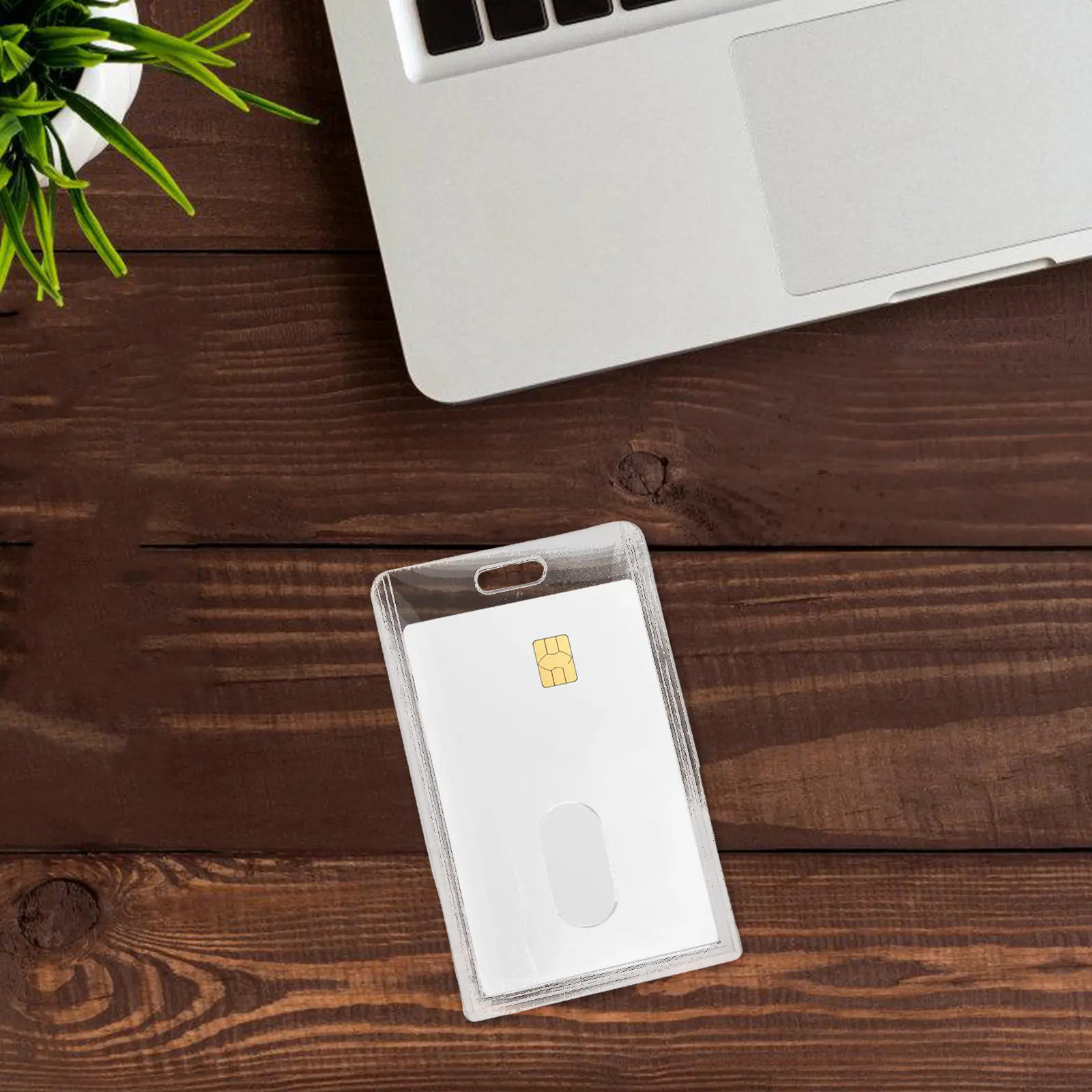 

6Pcs Id Badge Holder Vertical Clear Card Sleeves for Office School Bus Cards Lightweight Transparent Badge Sleeve Anti-Scratch