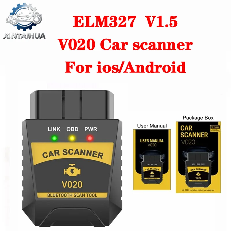 Image of V020 OBD2 Auto-Fehlerdiagnosegerät Codeleser für IOS Android PC OBD II Scanner zum Lesen und Löschen von Fehlercodes
