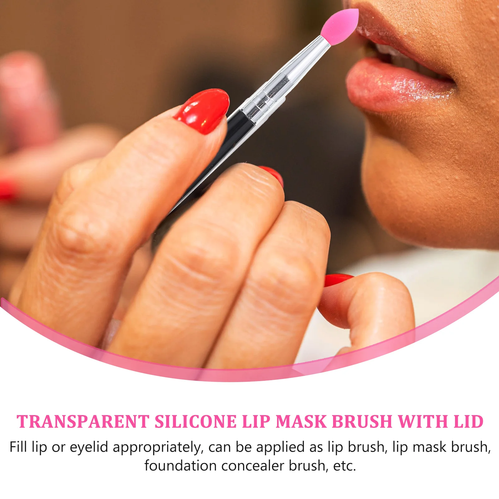 

Eye Shadow Brush Silicone Tip Eyedshadow Applicator Eyeshadow Rounded Small Makeup Brushes Cleaning Blending