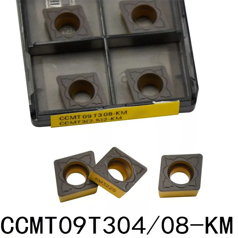

CCMT09T304-KM CCMT32.51/CCMT09T308-KM CCMT32.52 3215 4215 4225 4425 4325 4315 Твердосплавная токарная пластина с двойным покрытием CVD