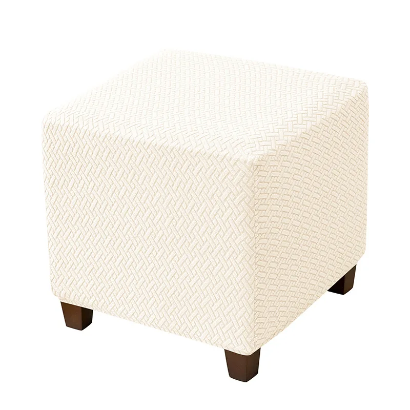Stretch Ottoman Slipcover Stool Cover T-shape Jacquard