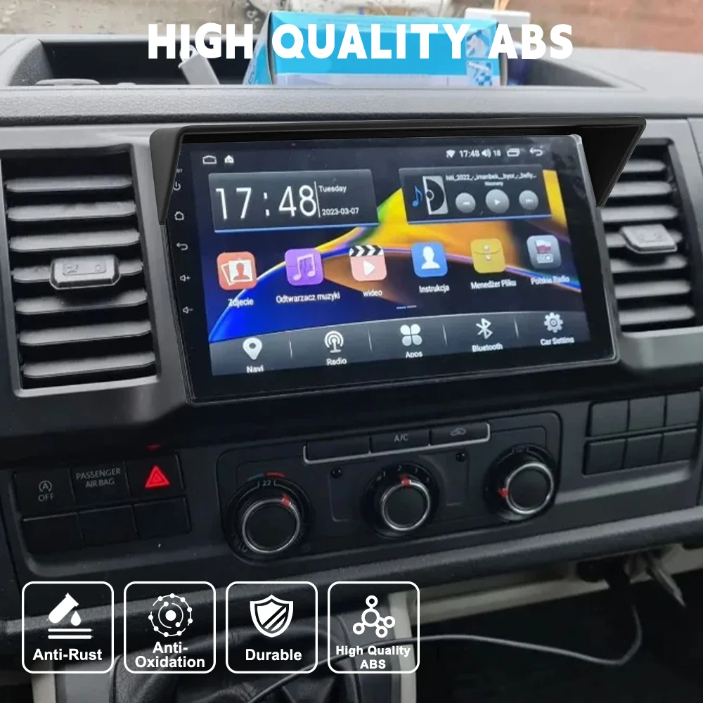 1/2 قطعة وحدة التحكم المركزية للسيارة ظلة لملحقات حاجب الشمس Volkswagen T5 ABS