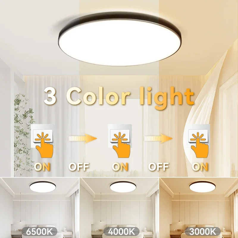 

Led Ceiling Lamp 220V Ceil Lights 20W 30W 40W LED Panel Light Kitchen Bedroom Ultra Thin Lighting Fixture Home