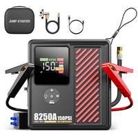 8250A Power Bank Jump Start 150PSI Air Pump Jumper Starter 12V Car Battery Booster Emergency Air Compressor for Cars Trucks