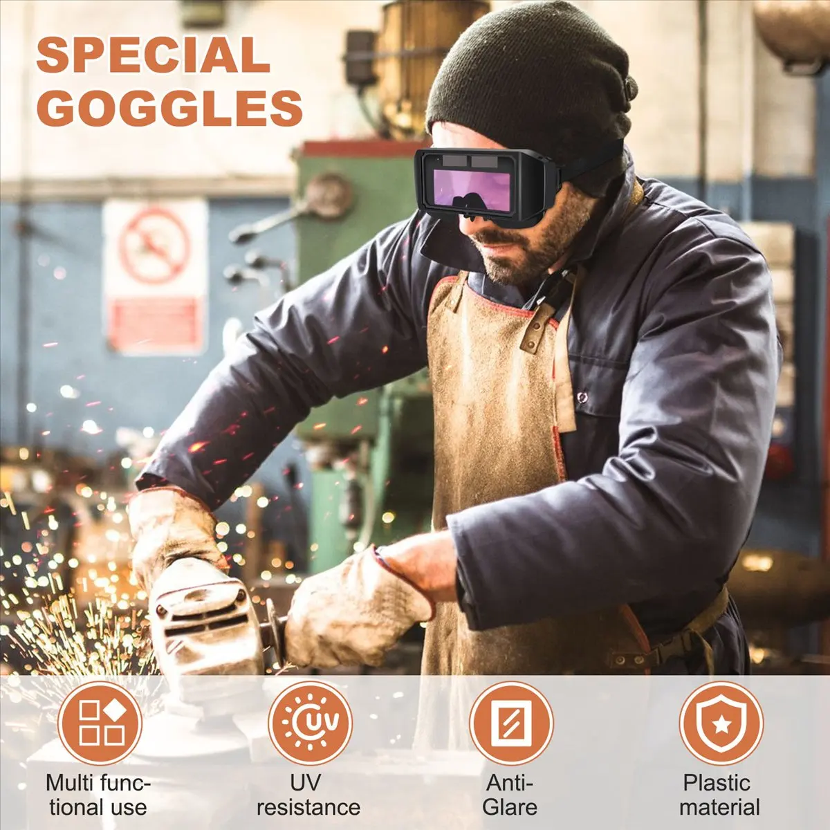 【Limited Offer】Auto Darkening Welding Helmet Automatic Light Change Anti-Glare Eyes Shied Goggle Glasses Masks Autos Shades