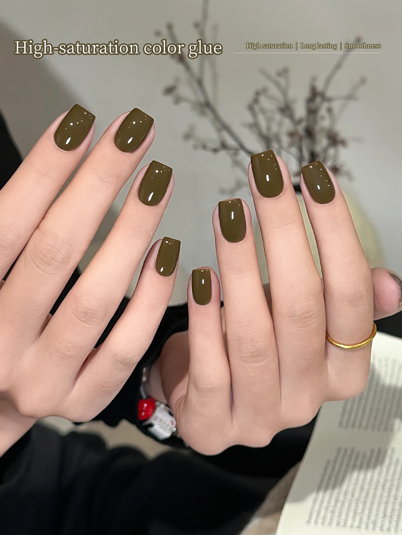 1個 15ML ブラウンカラー ジェルネイルポリッシュ セミパーマネント ネイルアート ソーキング UV LED ネイルサロン DIY ネイルサロンジェル