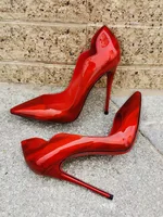 2025 New 12cm Black Extra Thin Heels  High Heels Super Shallow Mouth Women's Large Professional Single Shoes34-46 - Image 3