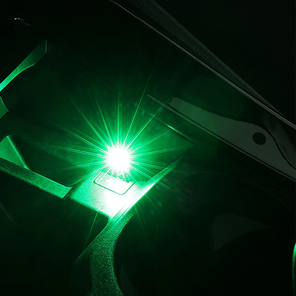 Mini USB หลอดไฟ LED ภายในรถตกแต่งบรรยากาศไฟควบคุมเสียงแสงตกแต่งโคมไฟกลางคืน 7 สีดิสโก้แฟลช
