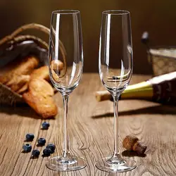 240ml Champagne Glasses, Champagne Flutes with Classic Shape, Long stem Sparkling Wine glasses for Wedding