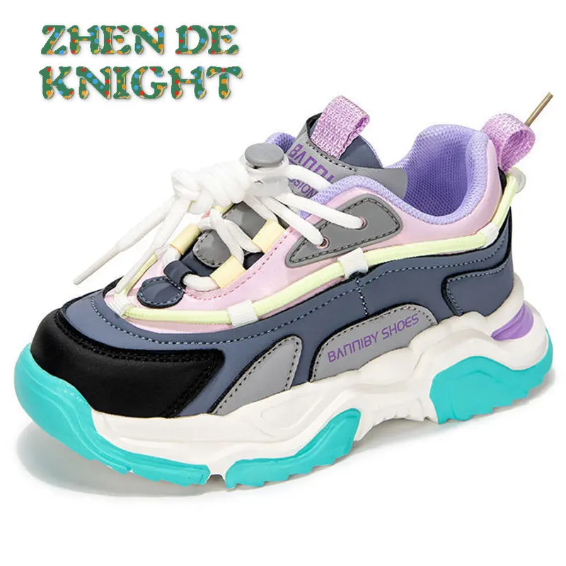 

Осенняя детская обувь для мальчиков и девочек, спортивная обувь, модные дышащие вязаные мягкие Нескользящие уличные Повседневные детские кроссовки