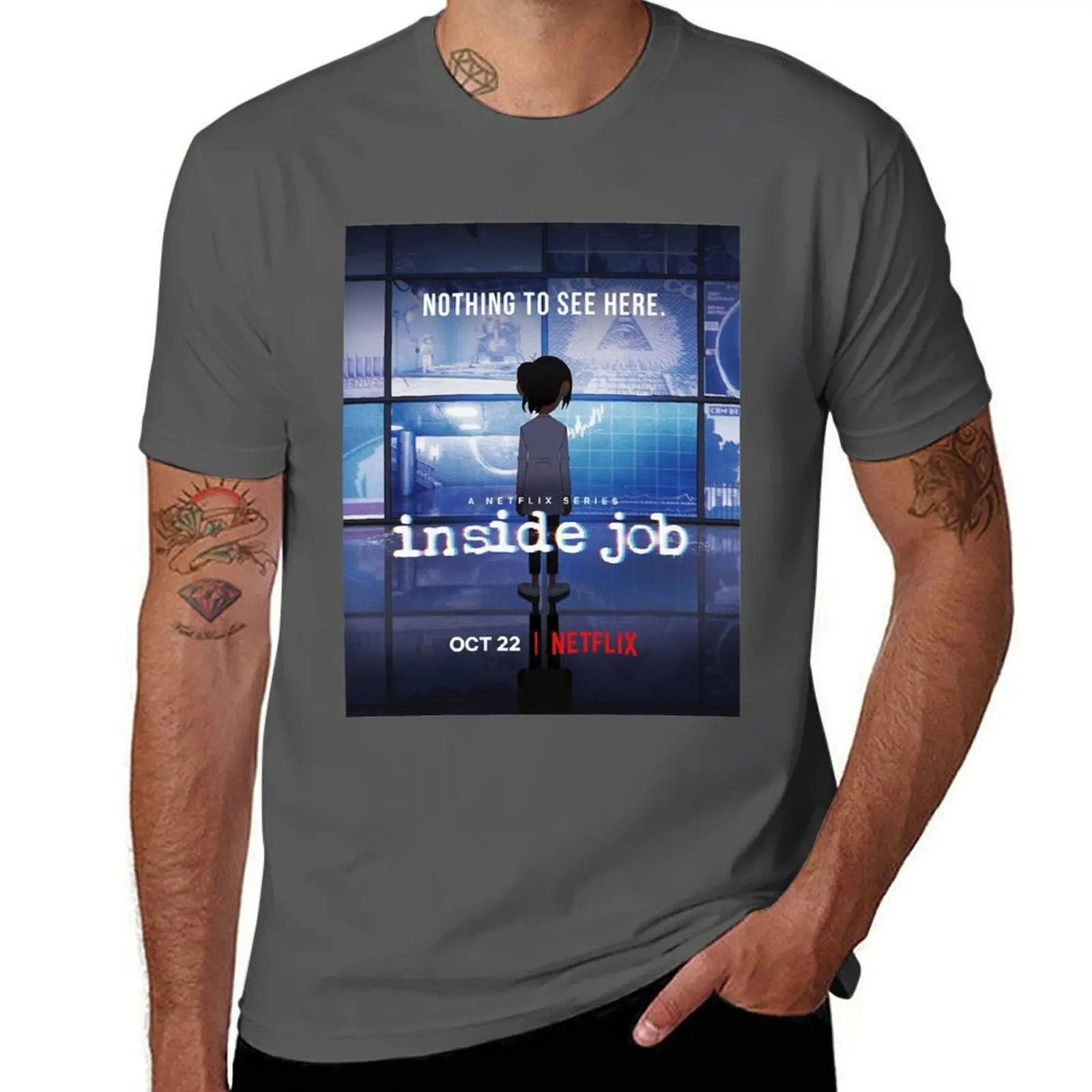 Netflix Gifts Idol Job You Fot Inside Retro T-Shirt Camiseta informal de manga corta para uso diario