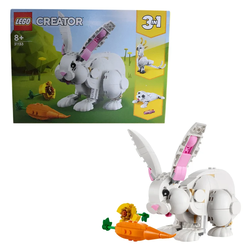 LEGO 31133 Creative 3-in-1 Series Cute White Rabbit Children's Assembly Block Toys as Children's Day Gifts