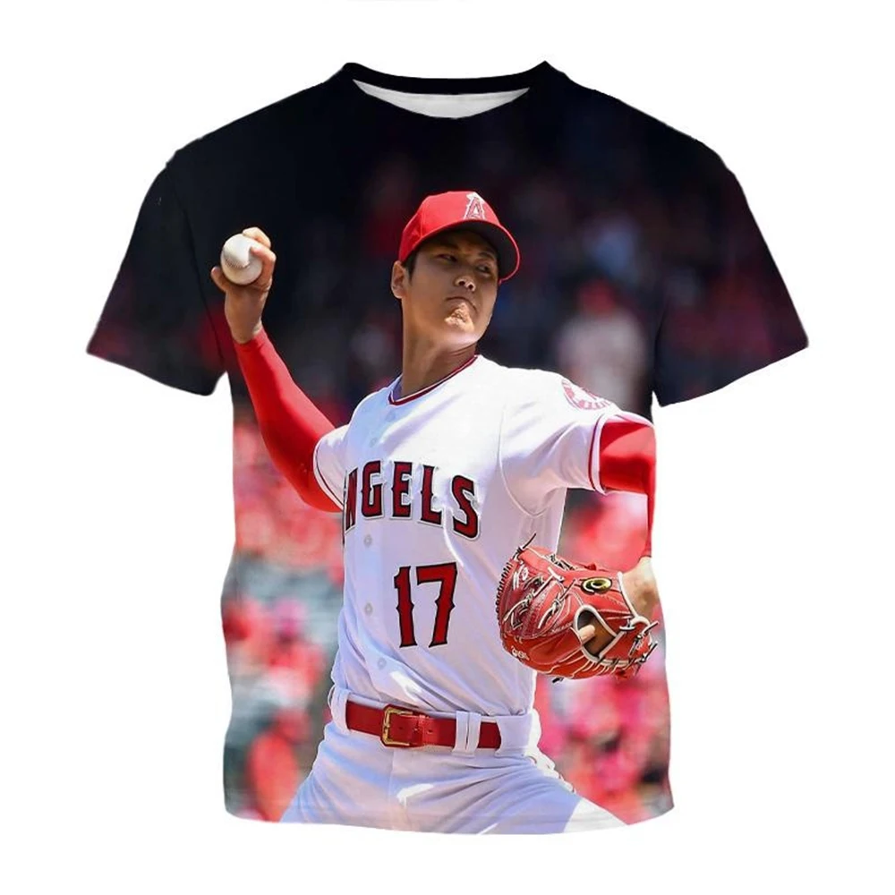 New Fashion Personality Baseball Shohei Ohtani 3D Printed T-shirt Summer Casual Round Neck Short Sleeve Unisex Sports T-shirt