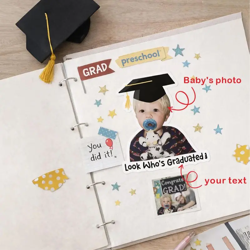 

Children's graduation labels, used for gatherings, scrapbooks and diploma decorations, gift envelopes and seals ﻿