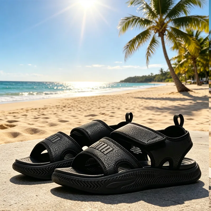 

PUMA Unisex Sandals Slippers 395429-01 Summer Lightweight Breathable Casual Beach Shoes
