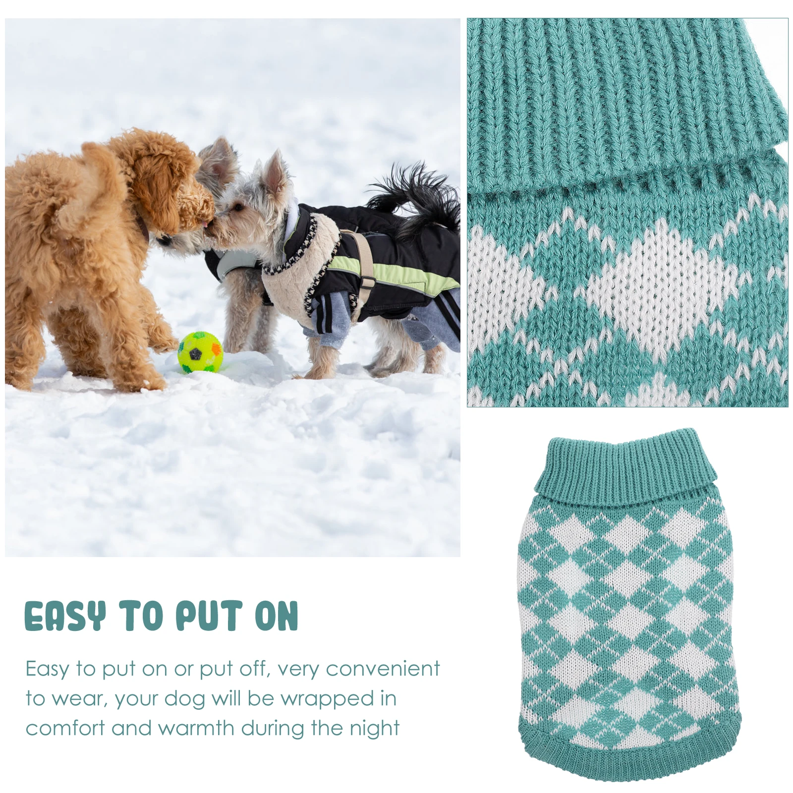

Dog Sweater Cute Clothes Winter Clothing Sweaters for Dogs Cosplay Knitted Coat Doggy Acrylic Girl