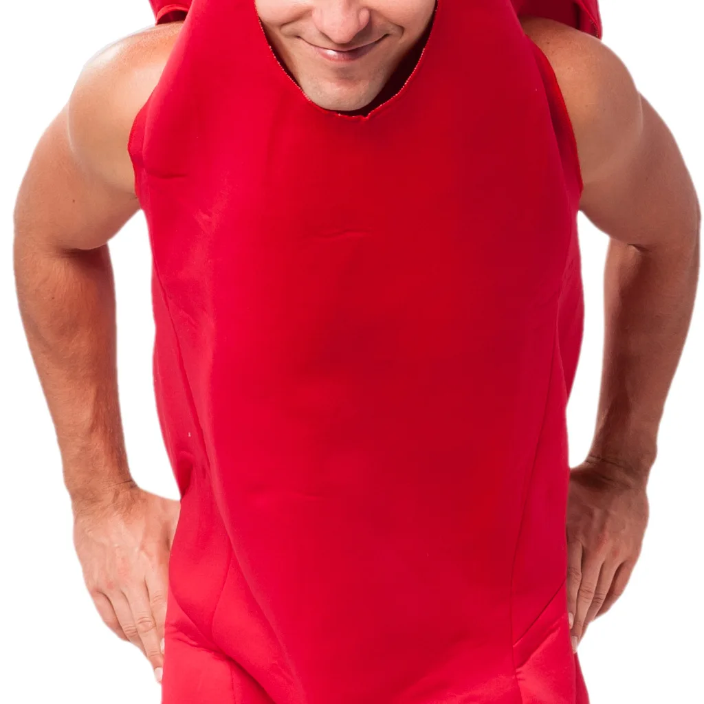 loween Performance Suit Red Pepper Cosplay Costume Vegetable Puppet Jumpsuit Men's Women's Faion Stage Clothing