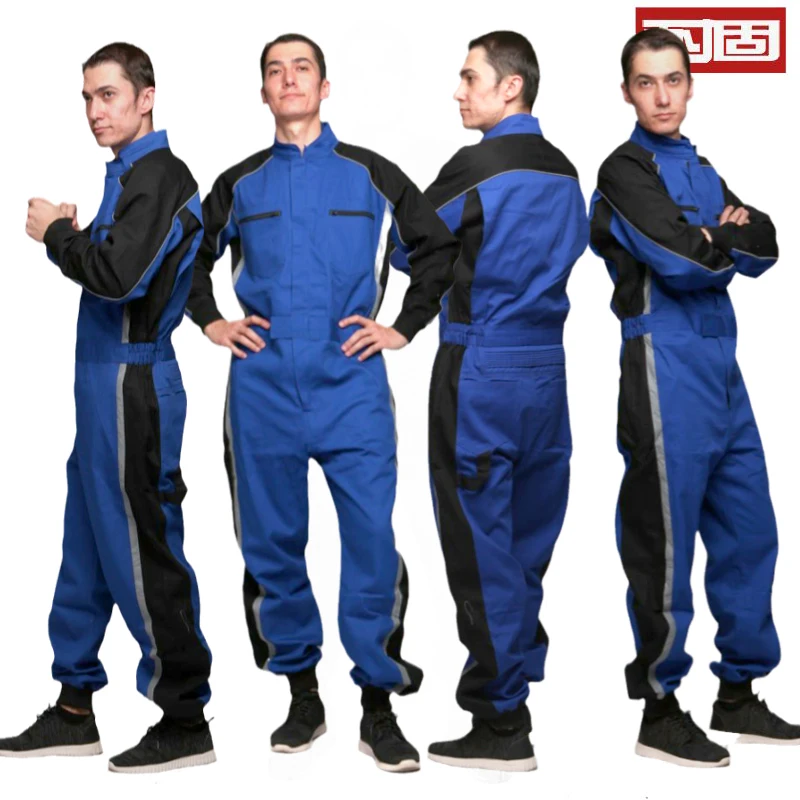 Work Wear Overalls for men Fashion Tooling Loose Cargo Overalls Long Sleeve Repairman Auto Repair Jumpsuits