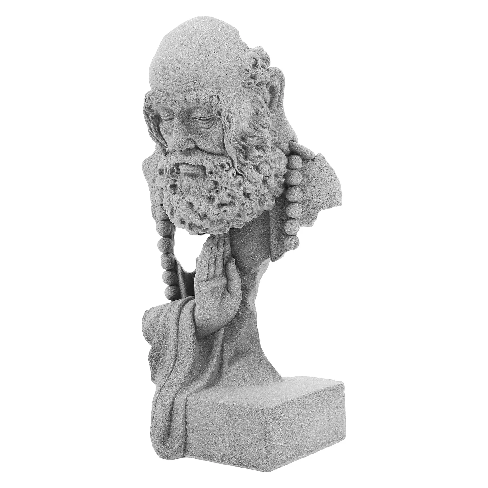 

Bodhidharma Buddha Statue Grey Powder Outdoor Garden Decor Bonsai Tabletop Zen Entryway Miniature