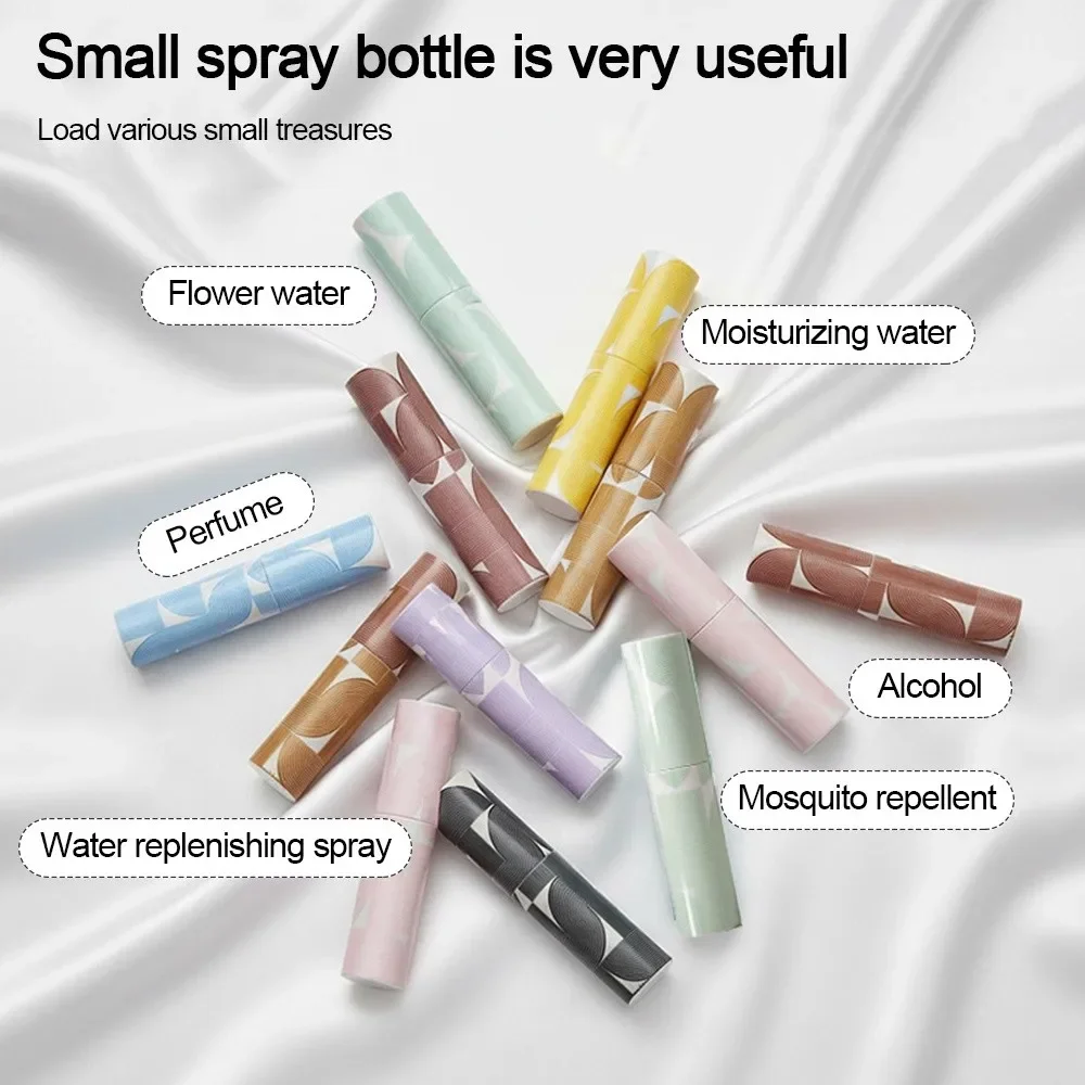 New 10ml Mini Perfume Bottle Refillable Portable Empty Cosmetic Containers Storage Sprayer Empty Spray Rotating Bottle