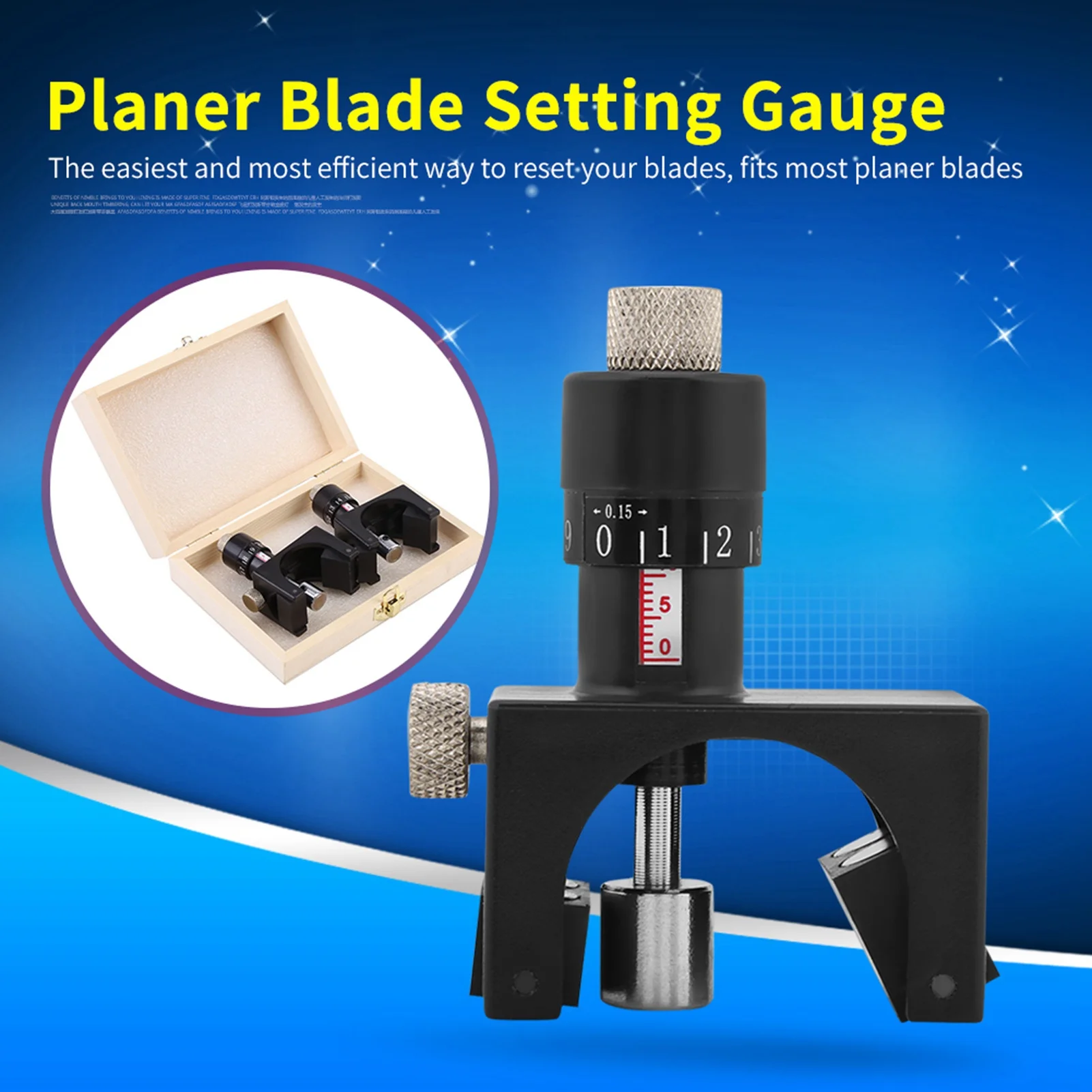 

2pcs Magnetic Planer Blade Setting Jig Gauge Setter Woodworking Tool