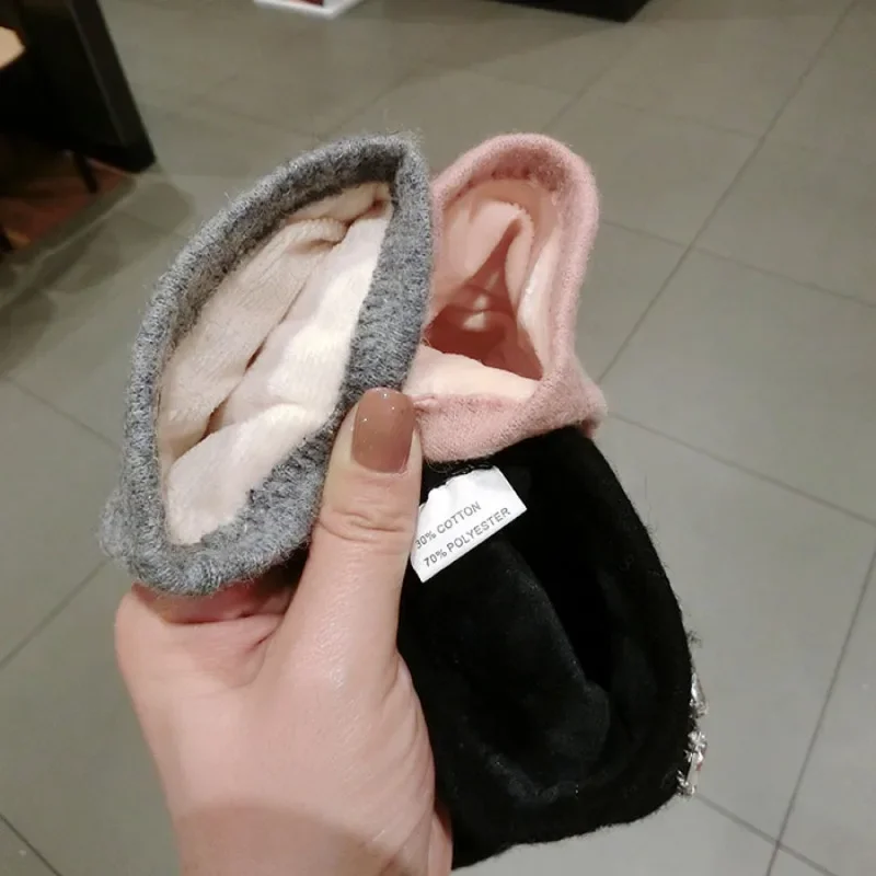 الخريف الشتاء شعبية النساء الدفء شاشة تعمل باللمس رقيقة الصوف يندبروف مرونة قفازات أنيقة الإناث Retouch Bowknot بسيطة #4