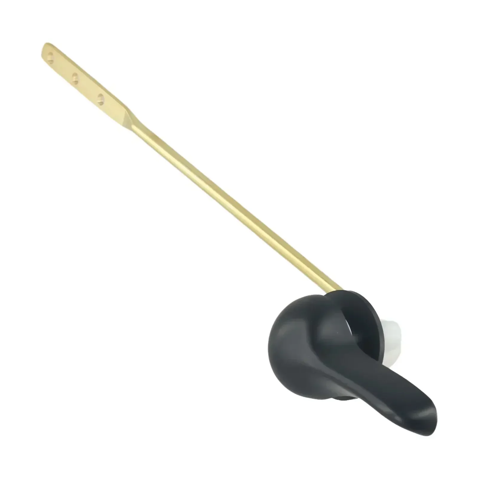 Toilet Tank Front Mount Flush Handle Replacement Black Easy Installation Adjustable Length Compatible With Most Toilet Tanks