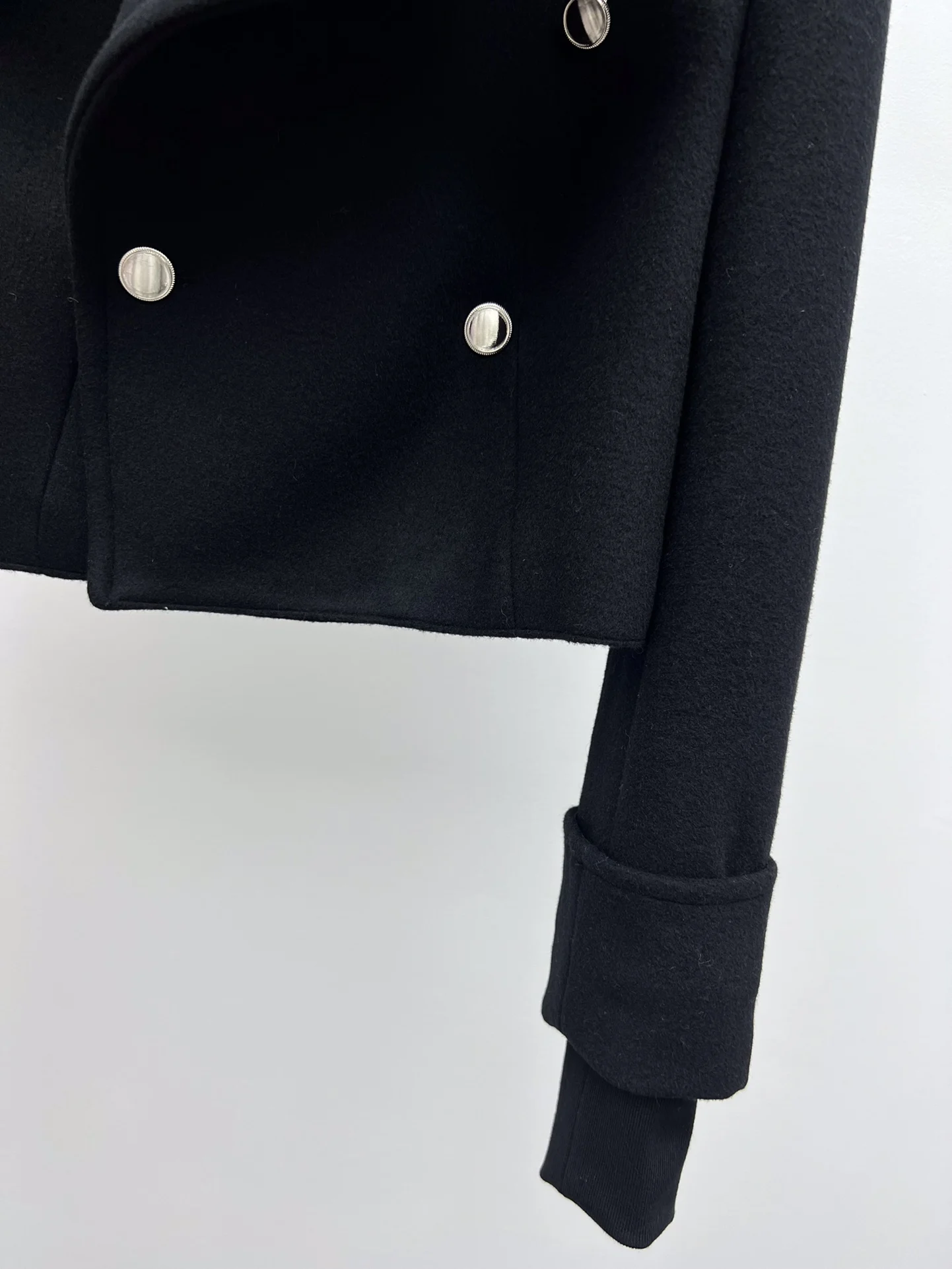 Women's Clothing cropped hooded wool coat with a detachable wool collar Autumn Winter New 0118