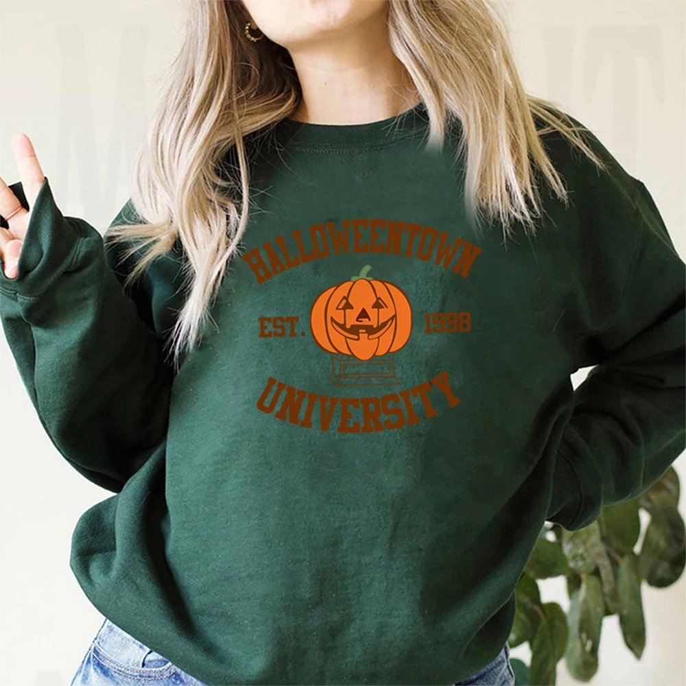 HalloweenTown 1998 Sweatshirt Halloweentown University Hoodie Halloween Party Sweater Vintage Fall Pumpkin Crewneck Sweatshirts