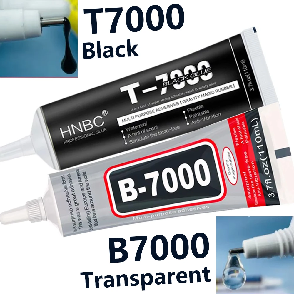 Colle en résine époxy B-7000, 15/50/110ml, matériau de sécurité pour écran tactile de téléphone portable, Kit de réparation d'adhésif liquide artisanal pour bijoux
