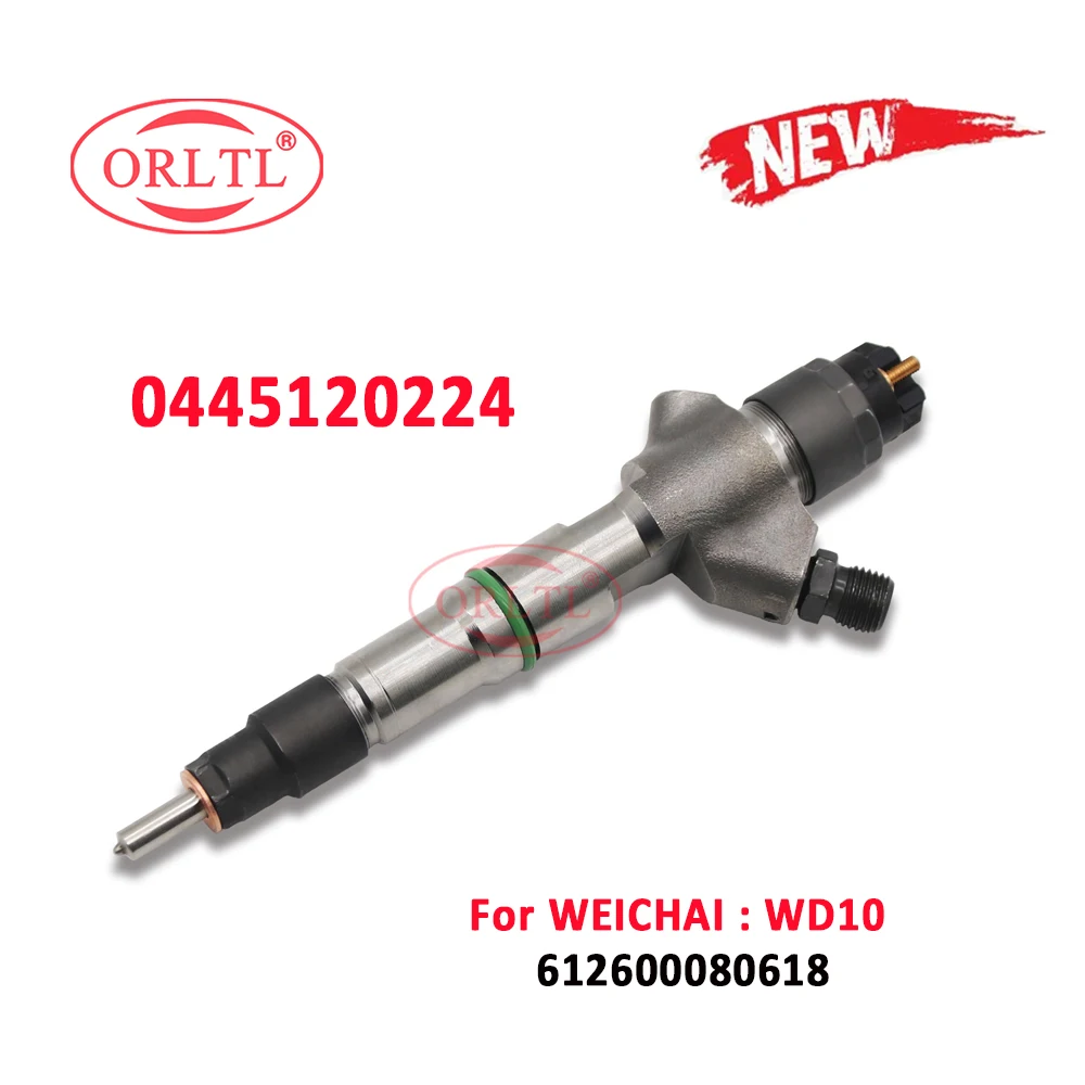 

ORLTL NEW 0445120224 Fuel Injector 0 445 120 224 CRIN Diesel Injector Nozzle For Bosch Weichai 612600080618 Delong Engine