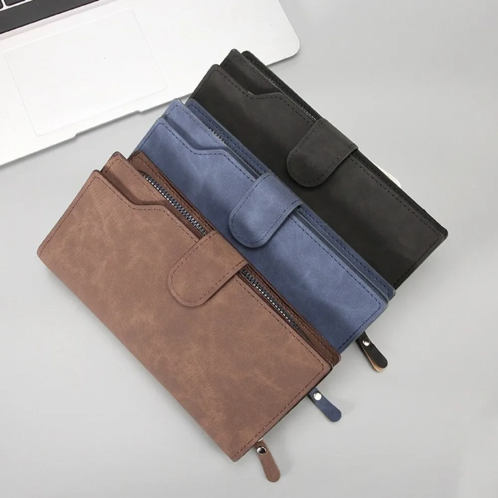 

Simple PU Men Long Wallet Hasp Coin Purse Business Wallet Large Capacity Handbag Card Holder Daily