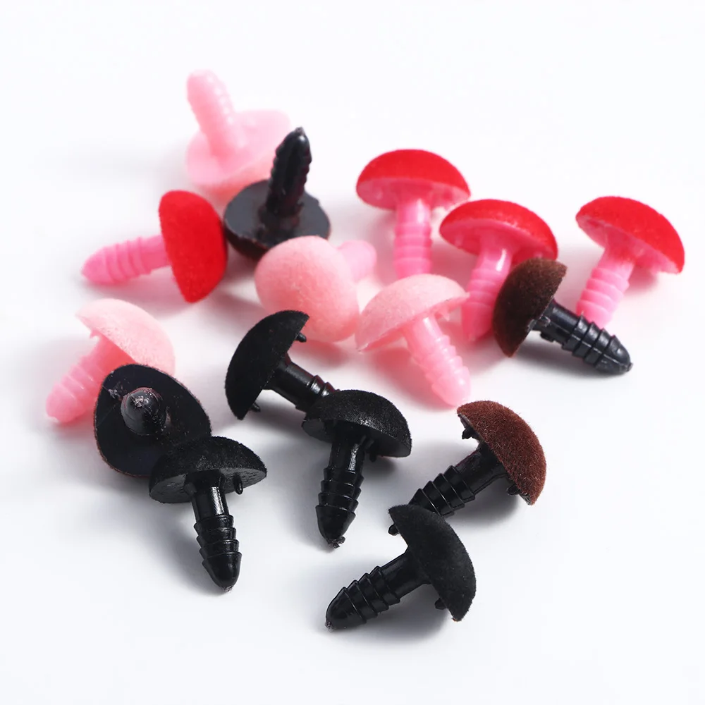 10PCS Plastic Triangle Noses Flocking Velvet Bear Buttons For Bear Dolls Accessory