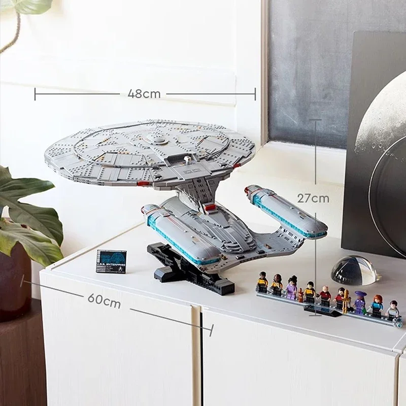 

Креативный конструктор MOC 3600PCS, модель космического корабля Star Trek Enterprise 1701-D, рождественские подарки для детей и мальчиков.